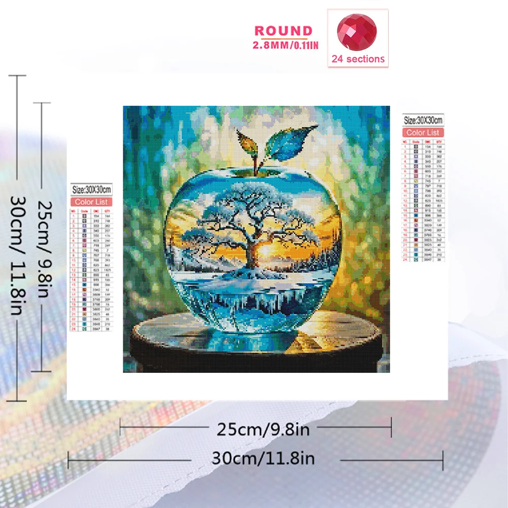 5D Apple Diamond Mosaic Home Decor