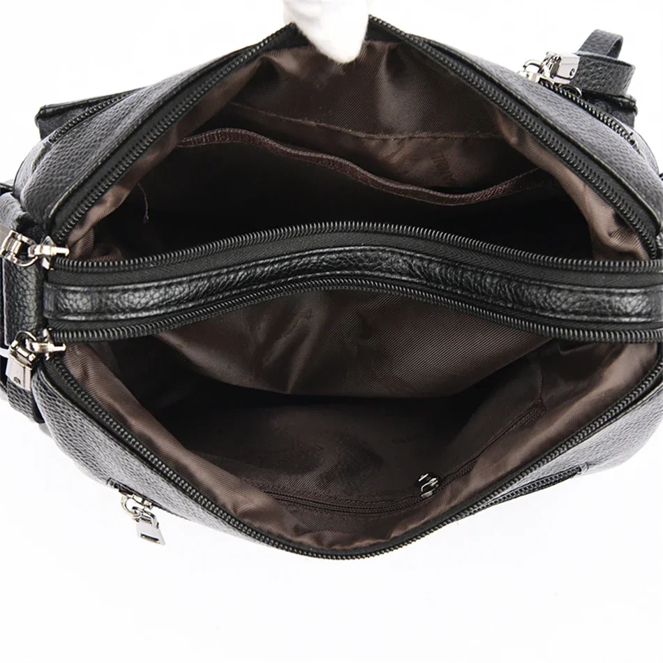 Fashion Print Large Capacity Soft Leather Luxury Handbag