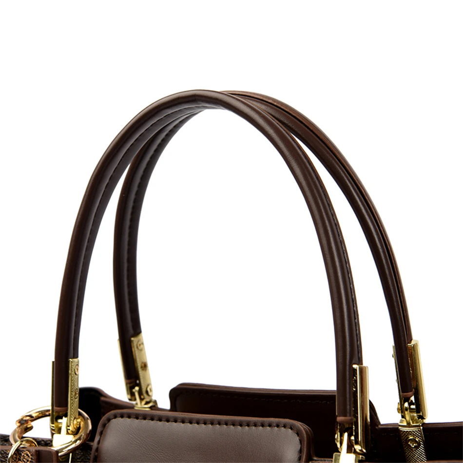 Fashion Print Large Capacity Soft Leather Luxury Handbag