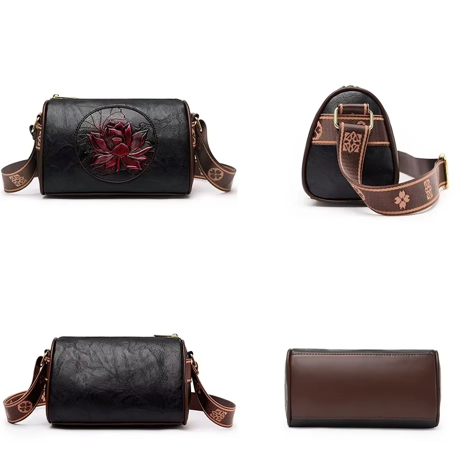 Fashion Print Large Capacity Soft Leather Luxury Handbag