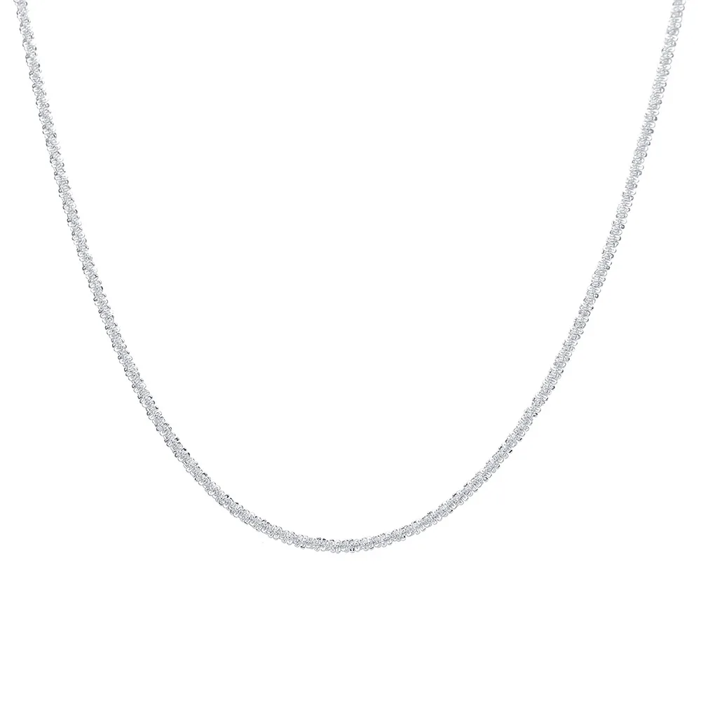Silver Color Sparkling Necklace For Women