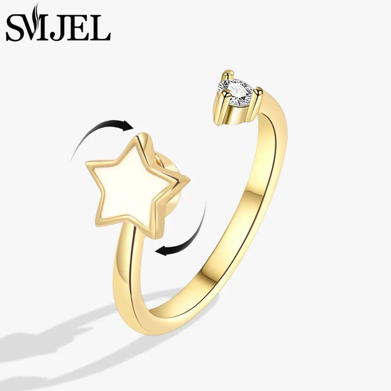Sunflower Fidget Spinner Rings for Women