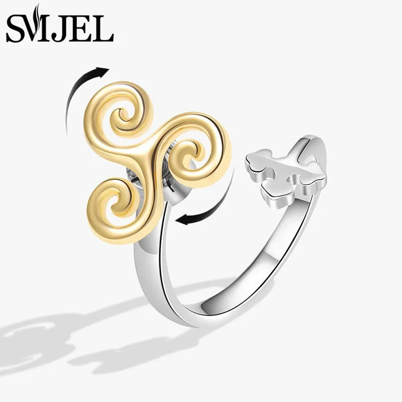 Sunflower Fidget Spinner Rings for Women
