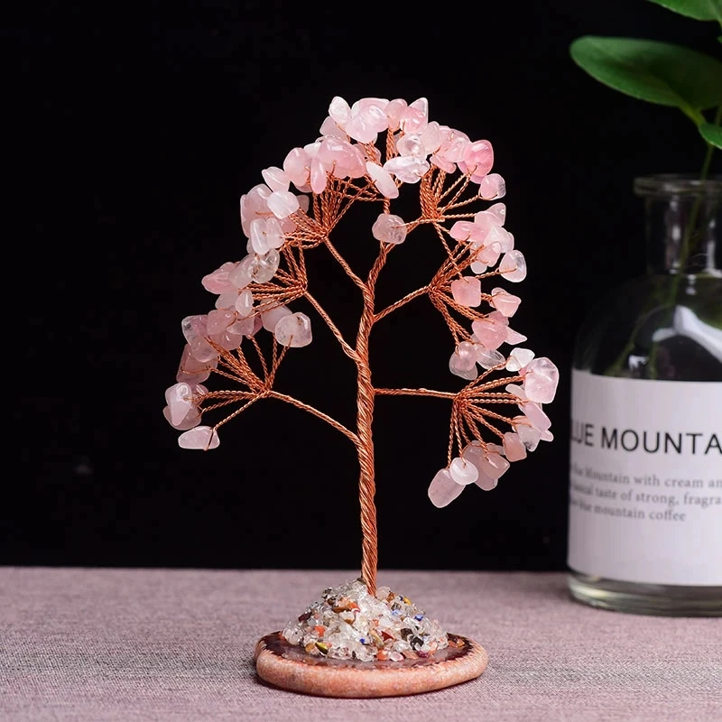 Mini Crystal Yoga Feng Shui Trees Home Decor