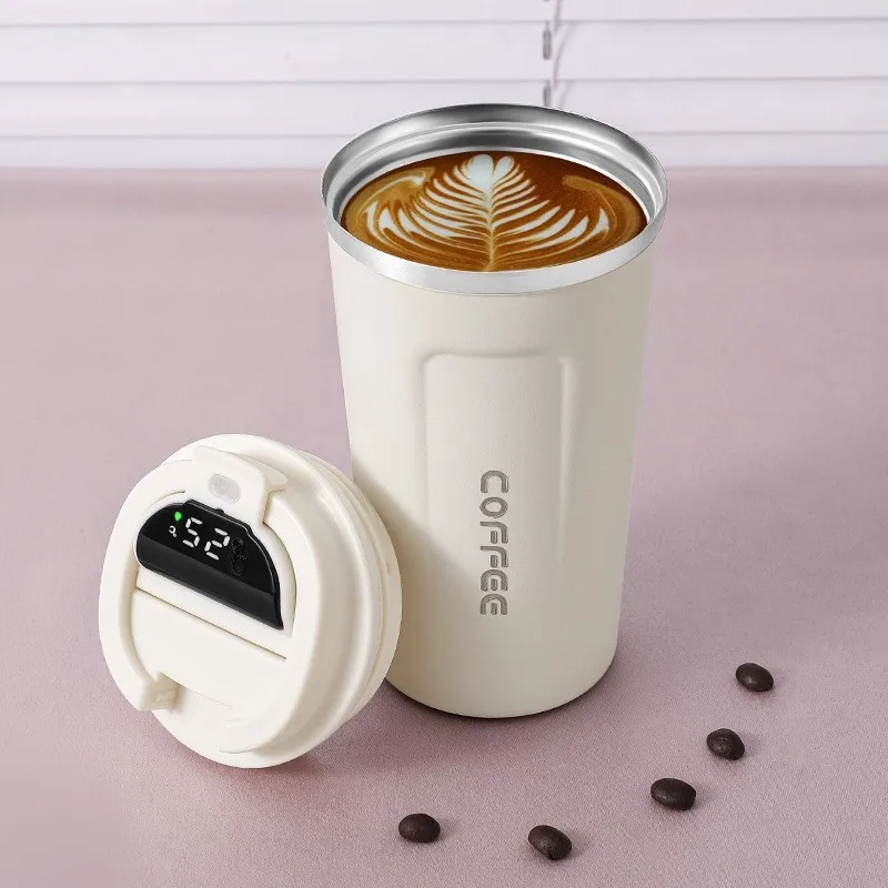 Stainless Steel 380/510ml Temperature Display Coffee Mug