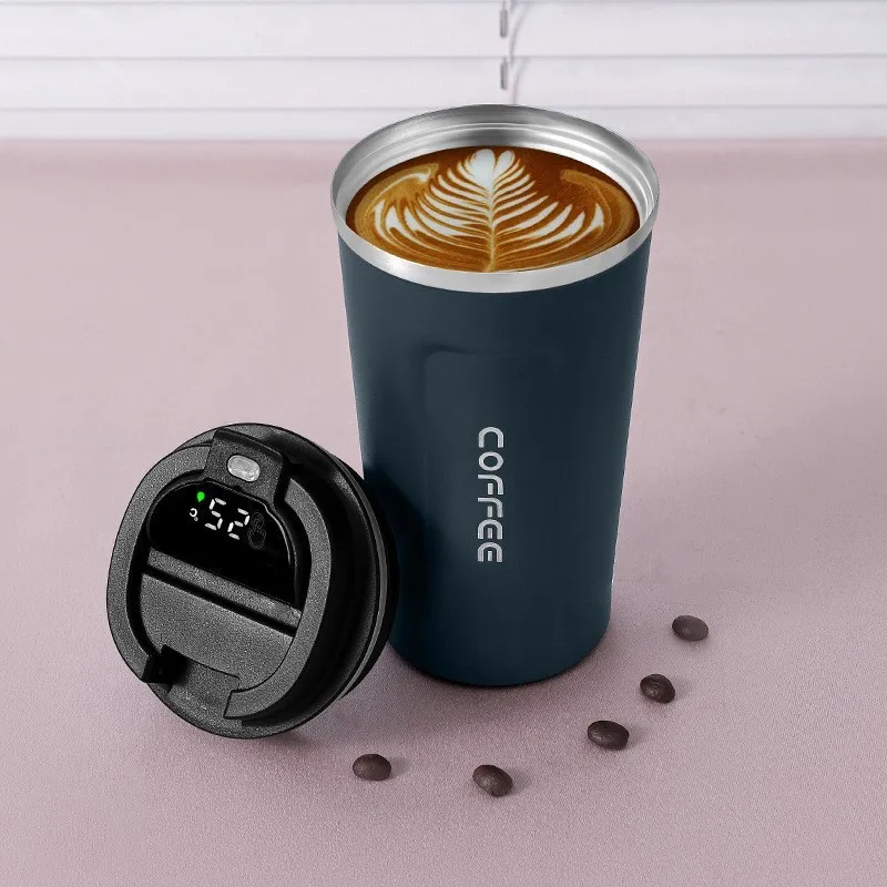 Stainless Steel 380/510ml Temperature Display Coffee Mug