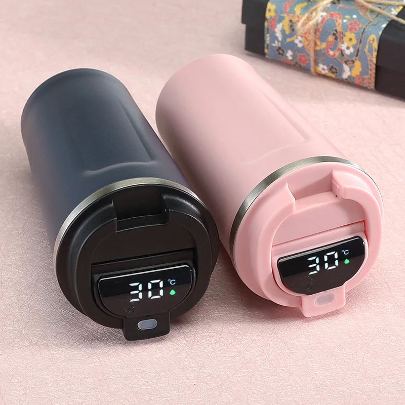 Stainless Steel 380/510ml Temperature Display Coffee Mug
