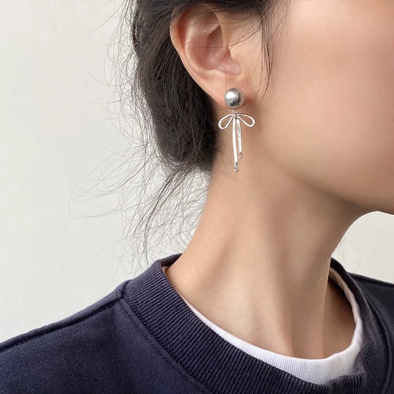 Elegant Red Zircon Butterfly Drop Earrings for Women