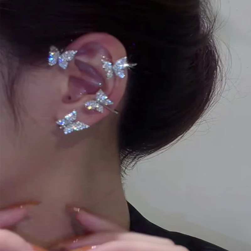 Korean Style Butterfly Ear Clips Without Piercing For Women