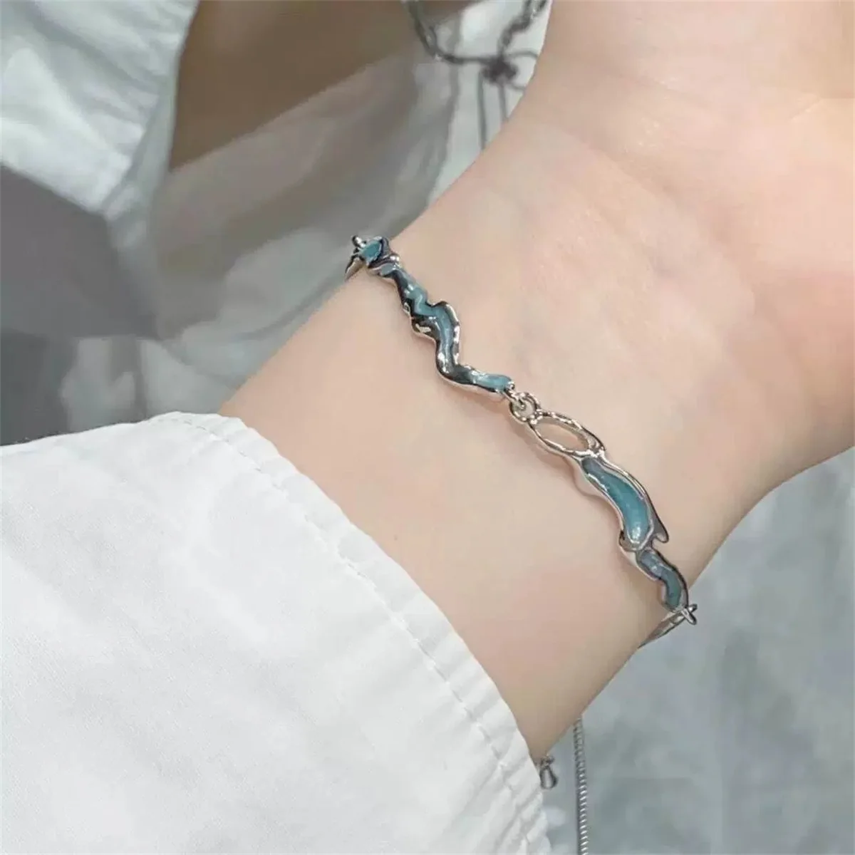 Korean Elegant Cherry Blossom Bow Zircon Bracelet For Women
