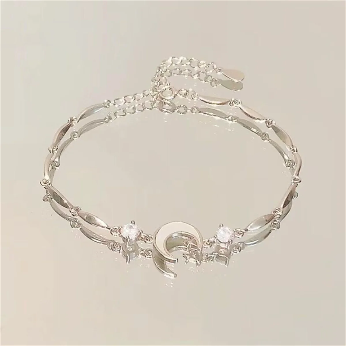 Korean Elegant Cherry Blossom Bow Zircon Bracelet For Women