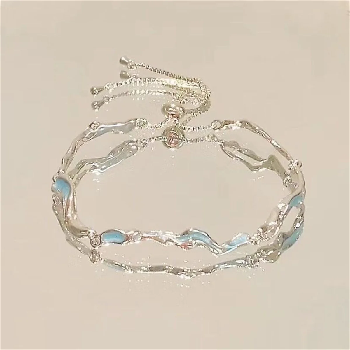 Korean Elegant Cherry Blossom Bow Zircon Bracelet For Women