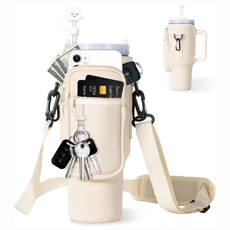 40oz Water Bottle Cover Bag Pouch With Adjustable Straps 40oz Water Bottle Cover Bag Pouch With Adjustable Straps