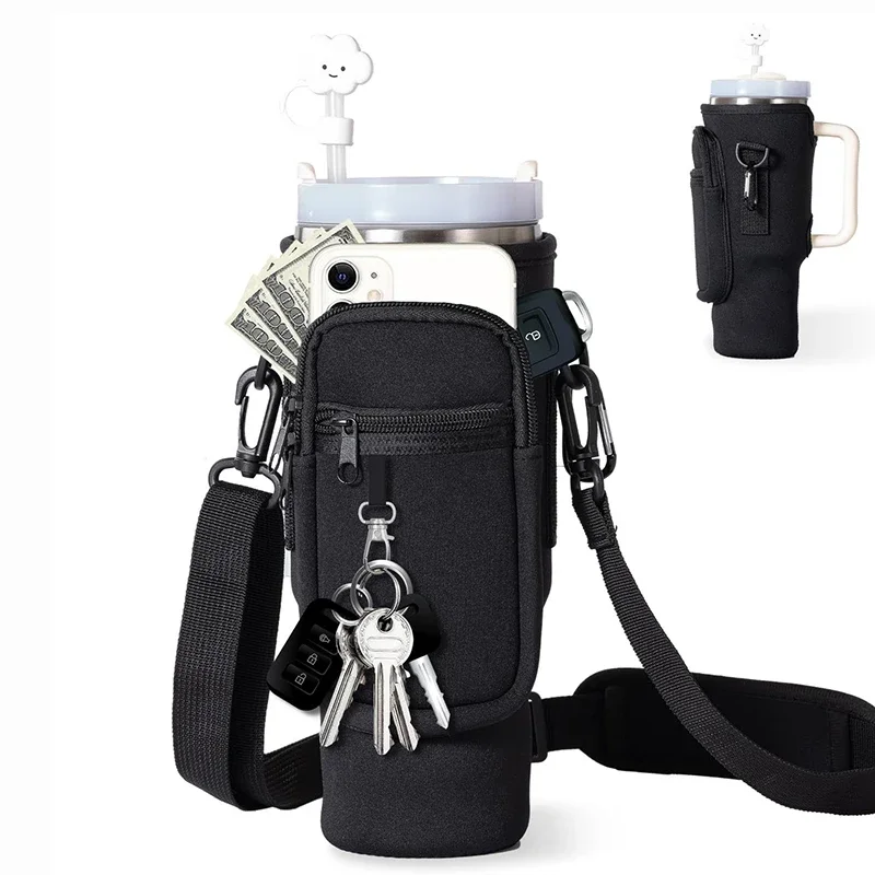 40oz Water Bottle Cover Bag Pouch With Adjustable Straps 40oz Water Bottle Cover Bag Pouch With Adjustable Straps