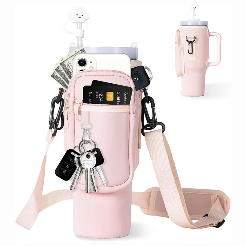 40oz Water Bottle Cover Bag Pouch With Adjustable Straps 40oz Water Bottle Cover Bag Pouch With Adjustable Straps