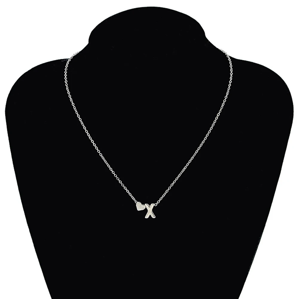 Fashion Tiny Heart Dainty Initial Necklace Choker For Women Fashion Tiny Heart Dainty Initial Necklace Choker For Women