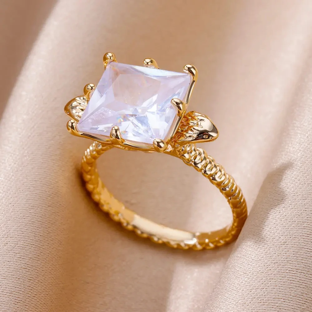 Gold Color Stainless Steel Rings for Women Gold Color Stainless Steel Rings for Women