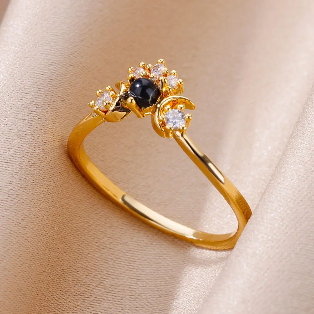Gold Color Stainless Steel Rings for Women Gold Color Stainless Steel Rings for Women