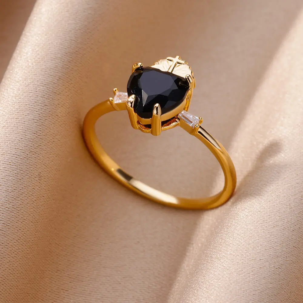 Gold Color Stainless Steel Rings for Women Gold Color Stainless Steel Rings for Women