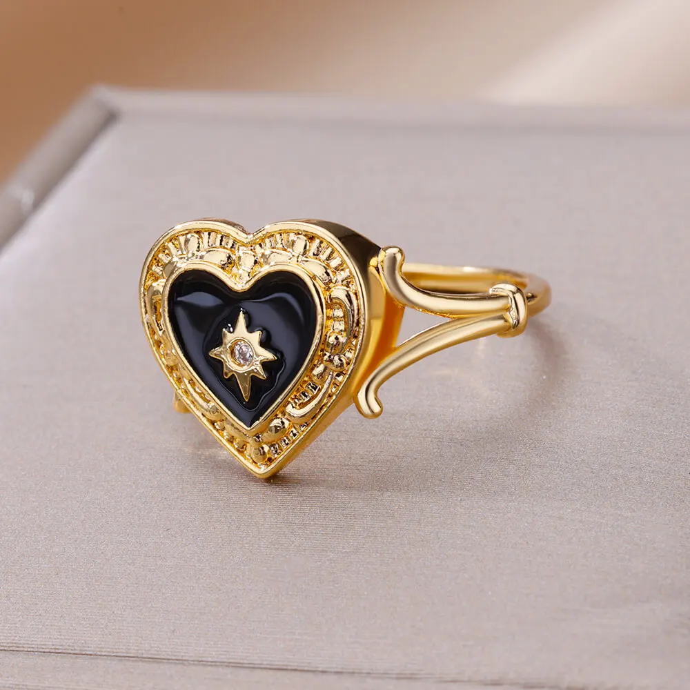 Gold Color Stainless Steel Rings for Women Gold Color Stainless Steel Rings for Women