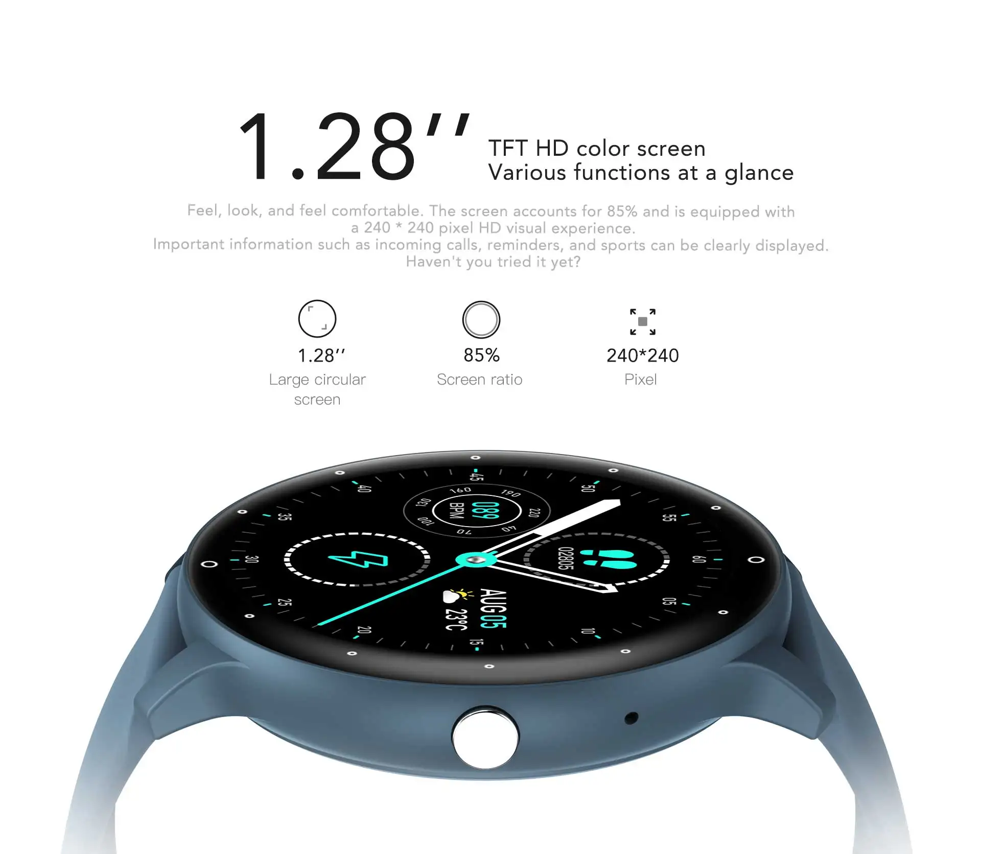 Bluetooth Call 24H Heart Rate Monitor IP67 Sports Fitness Waterproof Smart Watch