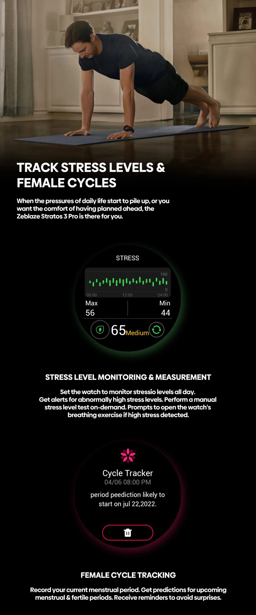 New Zeblaze Stratos 3 PRO 1.43” HD AMOLED Display GPS Smart Watch