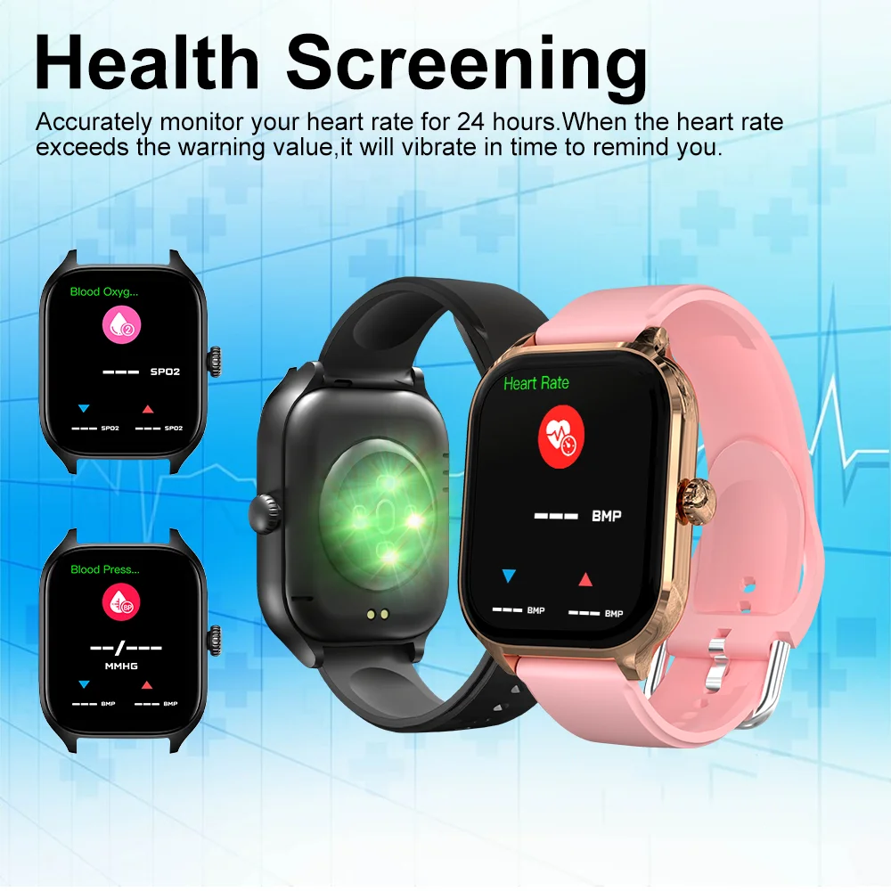 LAXASFIT H9 and H6 Heart Rate Blood Oxygen Monitoring Bluetooth Smart Watch