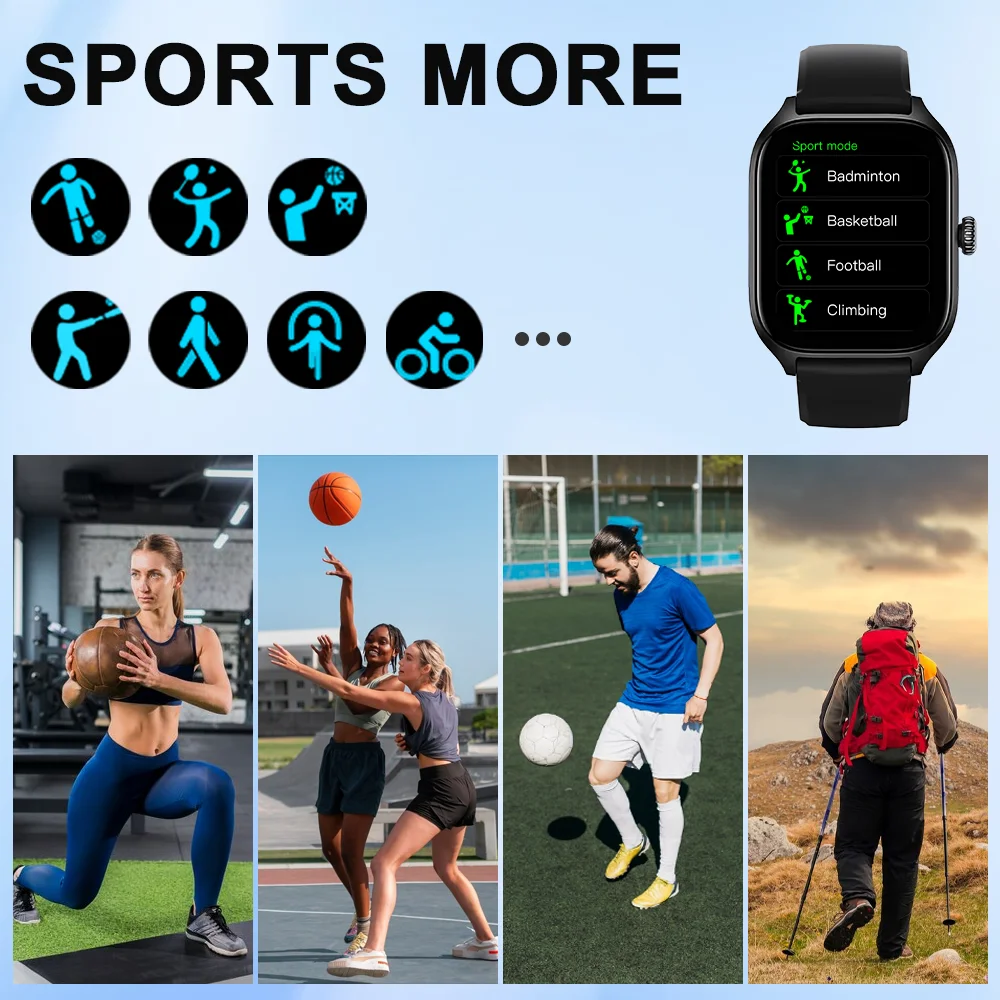 LAXASFIT H9 and H6 Heart Rate Blood Oxygen Monitoring Bluetooth Smart Watch