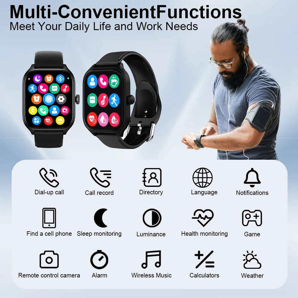 LAXASFIT H9 and H6 Heart Rate Blood Oxygen Monitoring Bluetooth Smart Watch