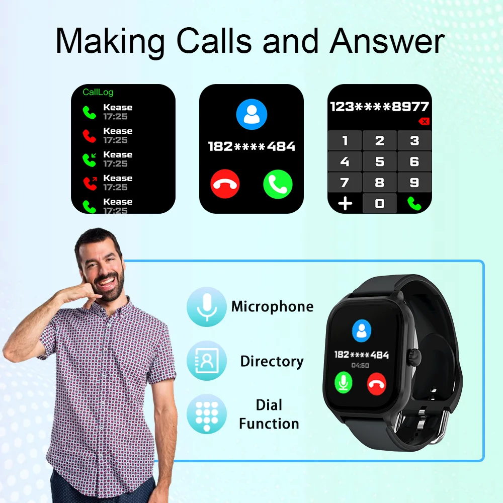 LAXASFIT H9 and H6 Heart Rate Blood Oxygen Monitoring Bluetooth Smart Watch