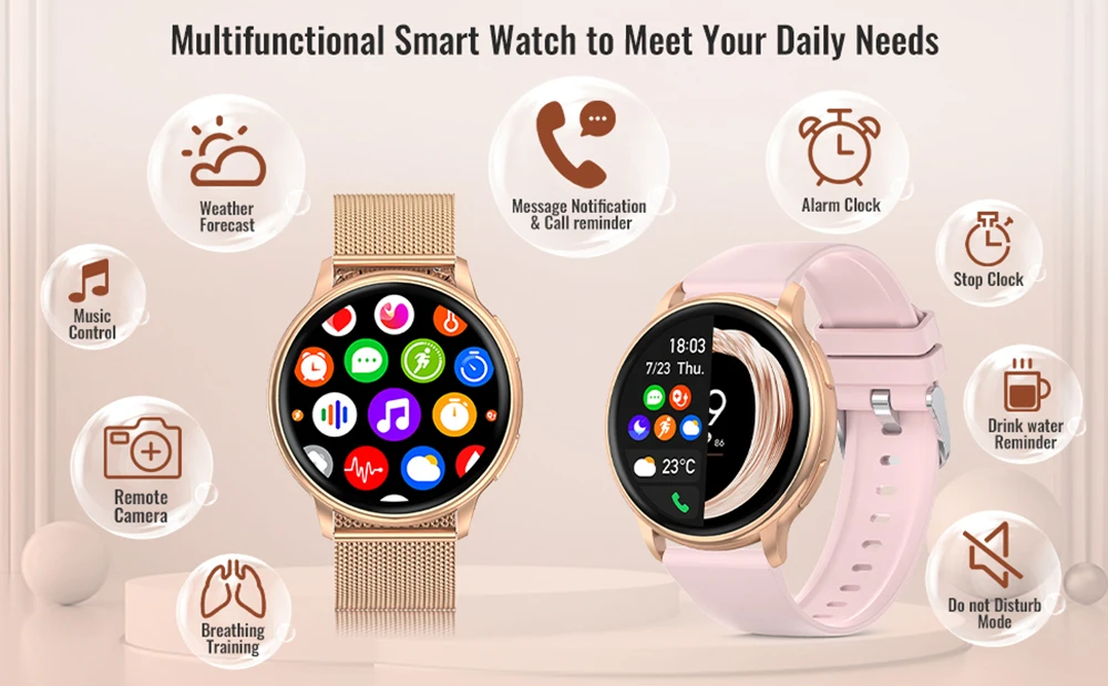 MEVADEN Bluetooth Call Sport Fitness Tracker Heart Rate Smartwatch