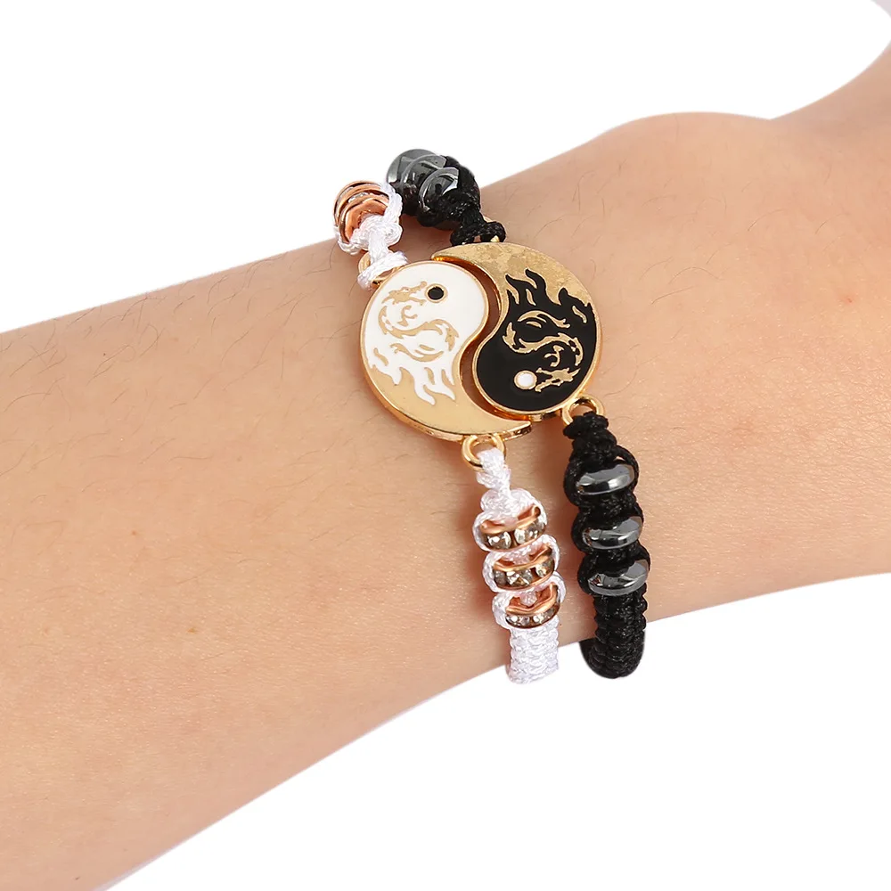 Fashion Dragon Figure Yin Yang Bracelet for women
