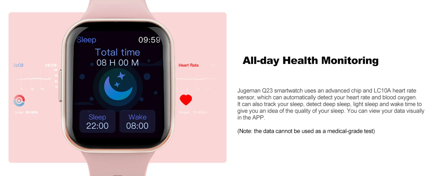 1.69'' Touch Fitness Tracker Watch for Men Women