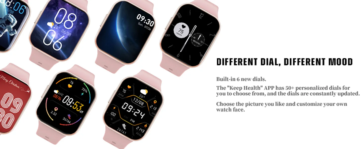 1.69'' Touch Fitness Tracker Watch for Men Women