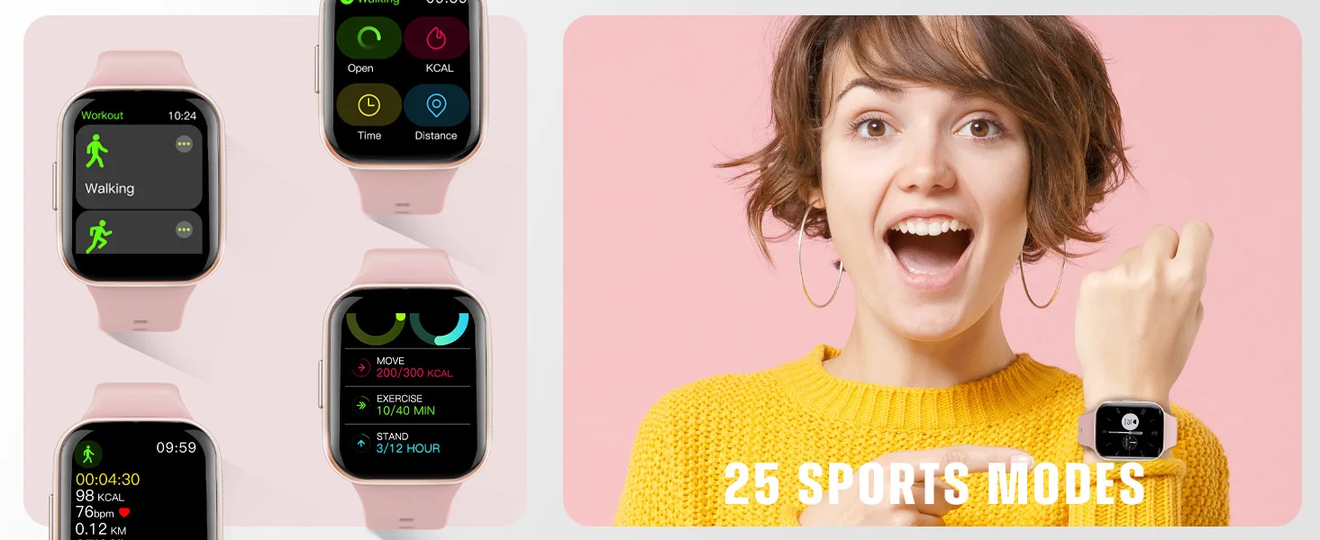 1.69'' Touch Fitness Tracker Watch for Men Women