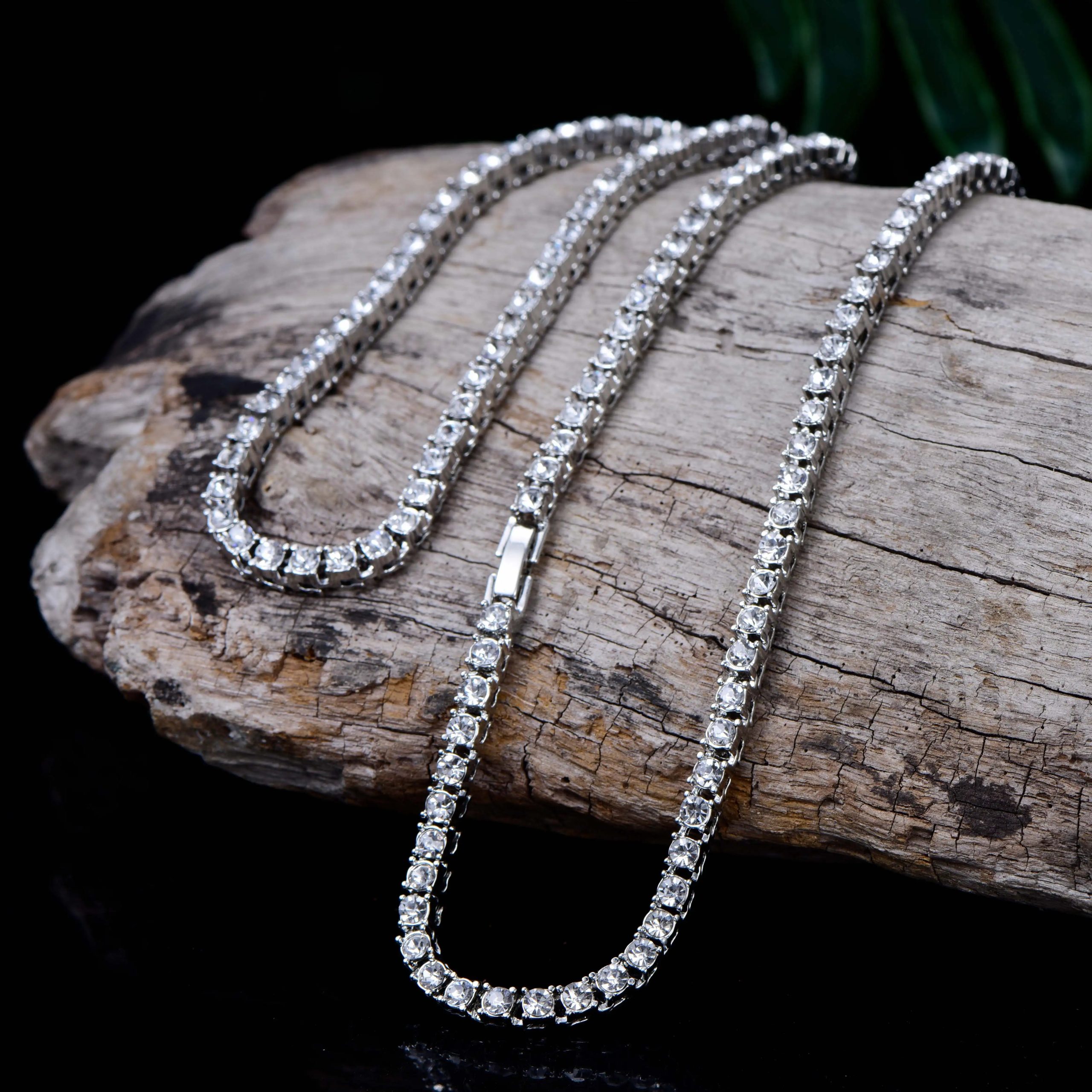 Classical 4MM Tennis Chain Iced Out Bracelet Necklace Men Classical 4MM Tennis Chain Iced Out Bracelet Necklace Men