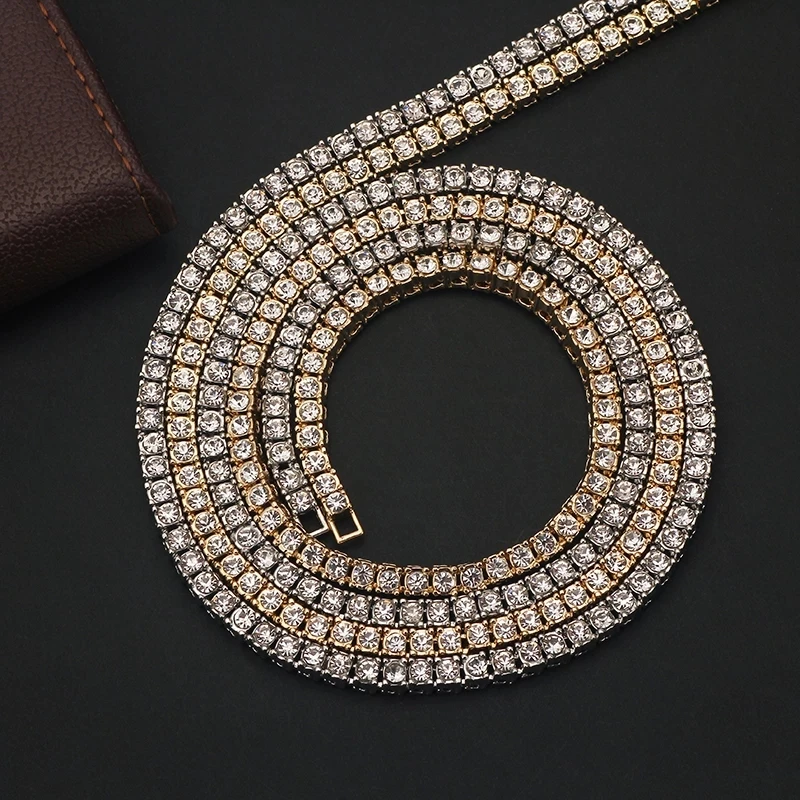 Classical 4MM Tennis Chain Iced Out Bracelet Necklace Men Classical 4MM Tennis Chain Iced Out Bracelet Necklace Men