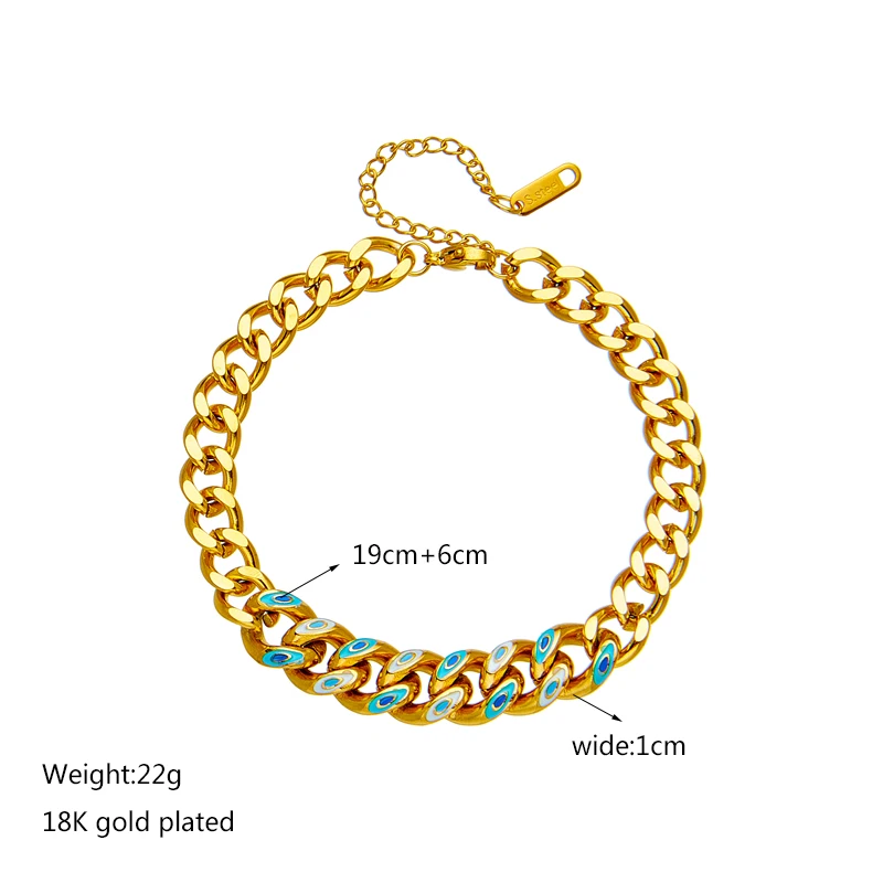 Stainless Steel Gold Color Heart Butterfly Thick Bracelet For Women