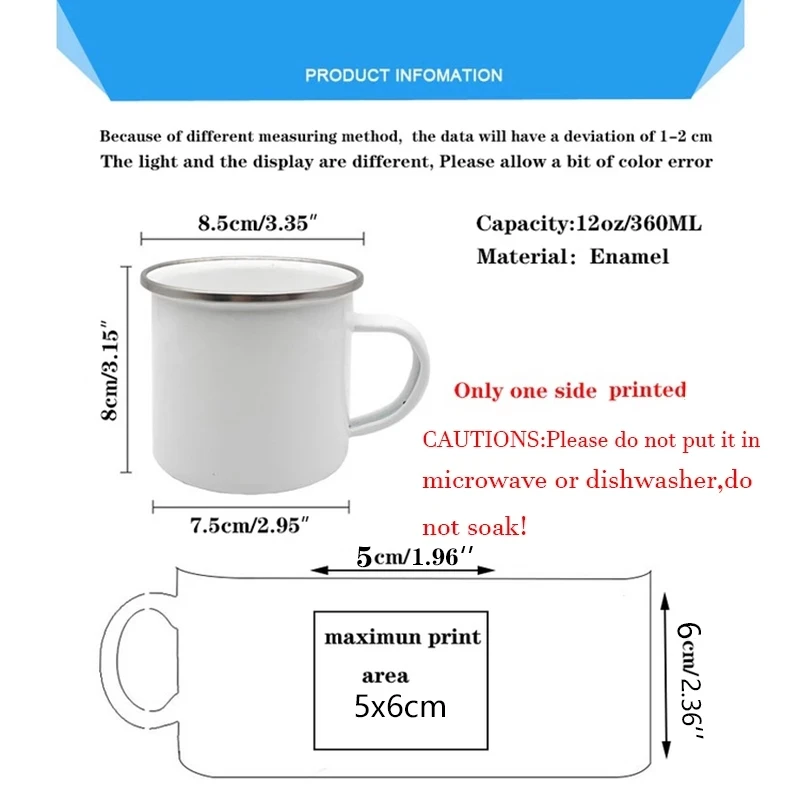 Dad I Love You Print Enamel Mugs Coffee Cups Gift for Daddy