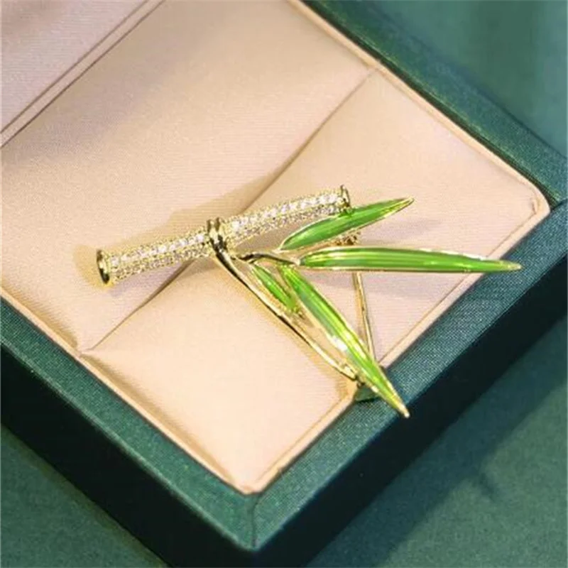 Korean Full Rhinestone Rose Pearl Brooches for Women