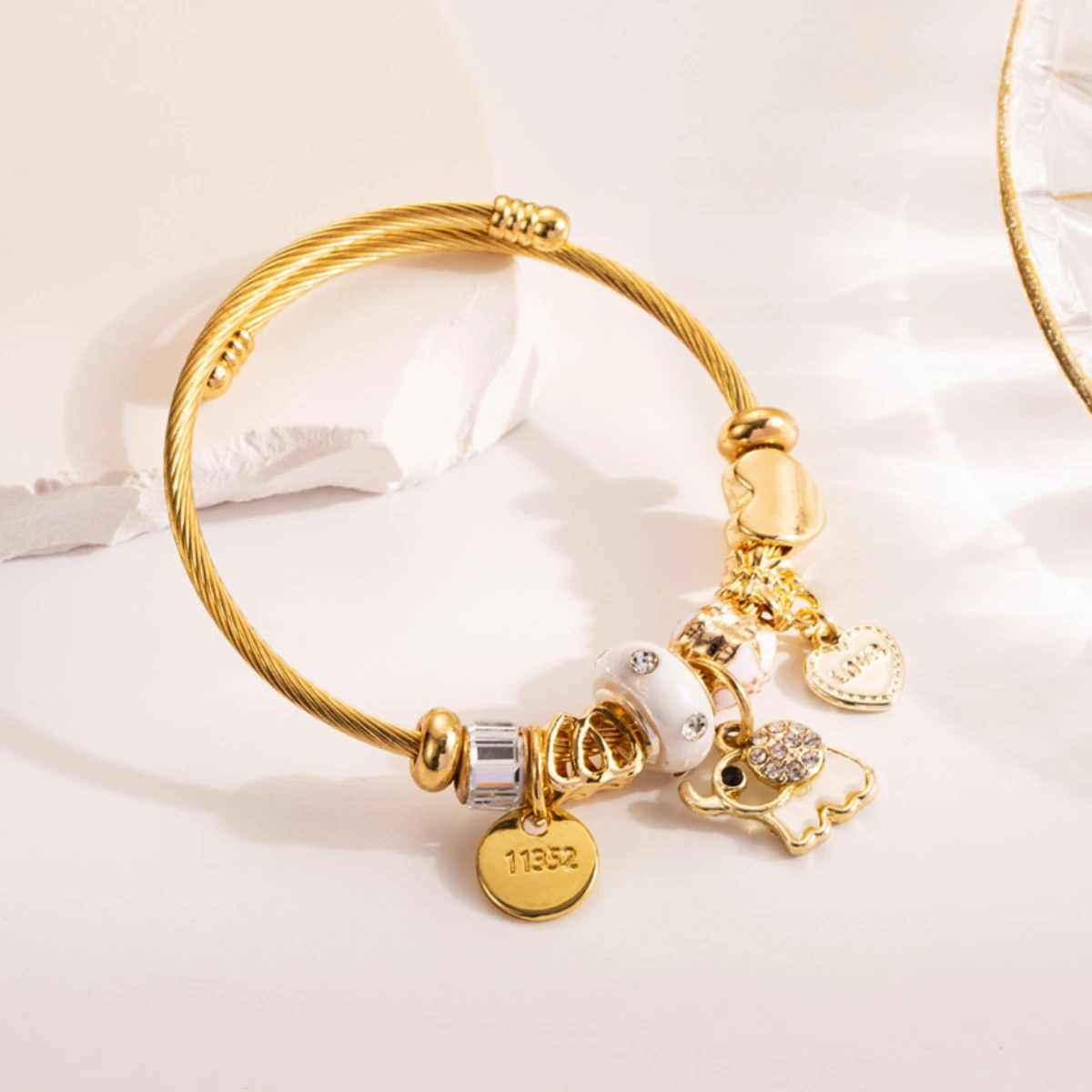 Multi Element Stainless Steel Circle Panjiadora Love Bracelet