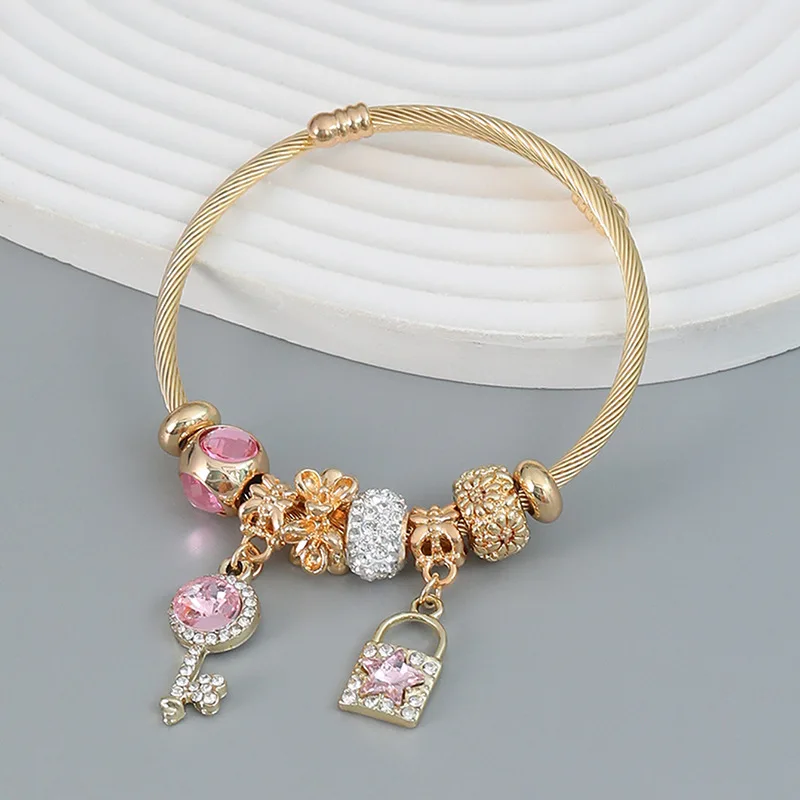 Multi Element Stainless Steel Circle Panjiadora Love Bracelet