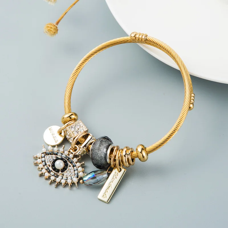 Multi Element Stainless Steel Circle Panjiadora Love Bracelet