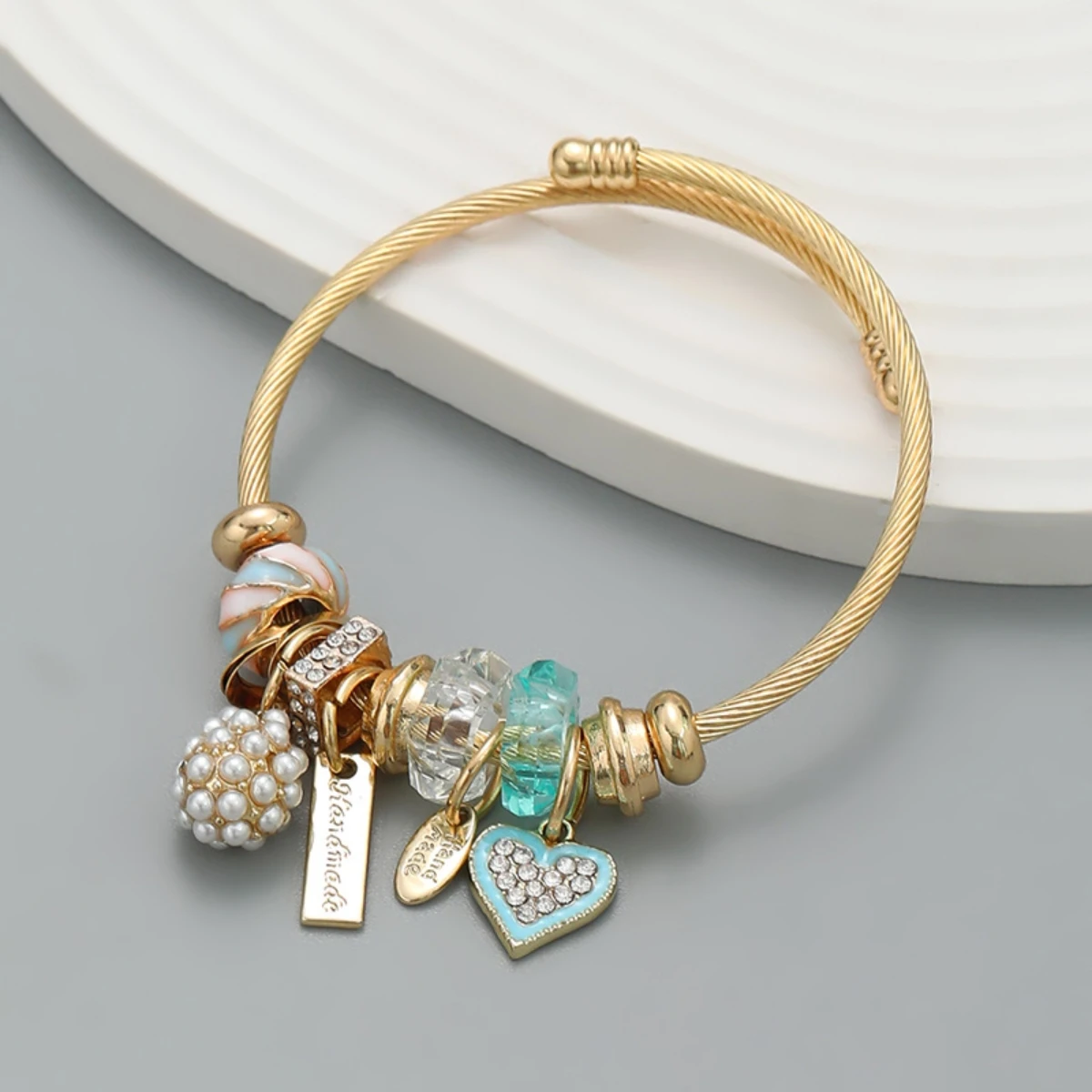 Multi Element Stainless Steel Circle Panjiadora Love Bracelet
