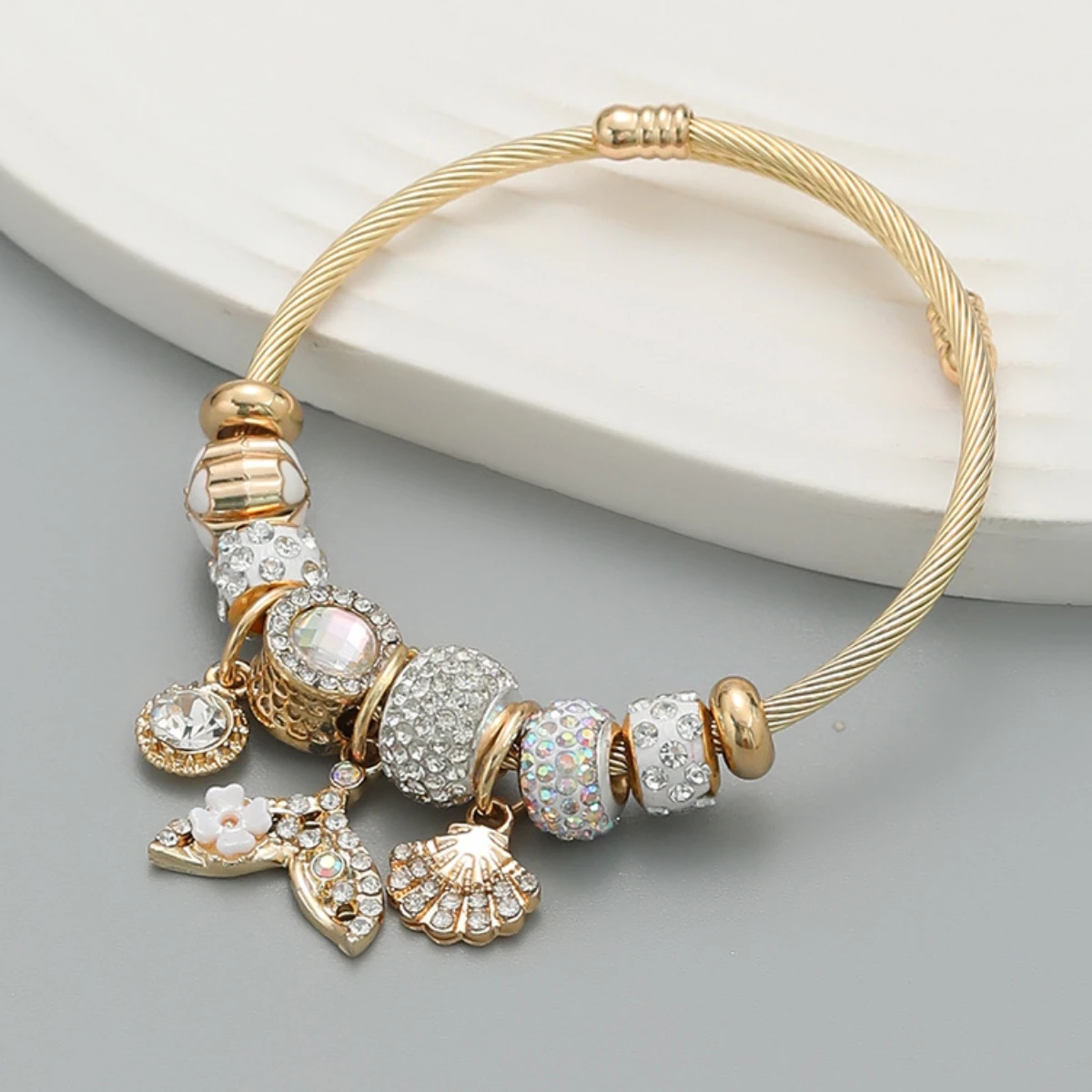 Multi Element Stainless Steel Circle Panjiadora Love Bracelet
