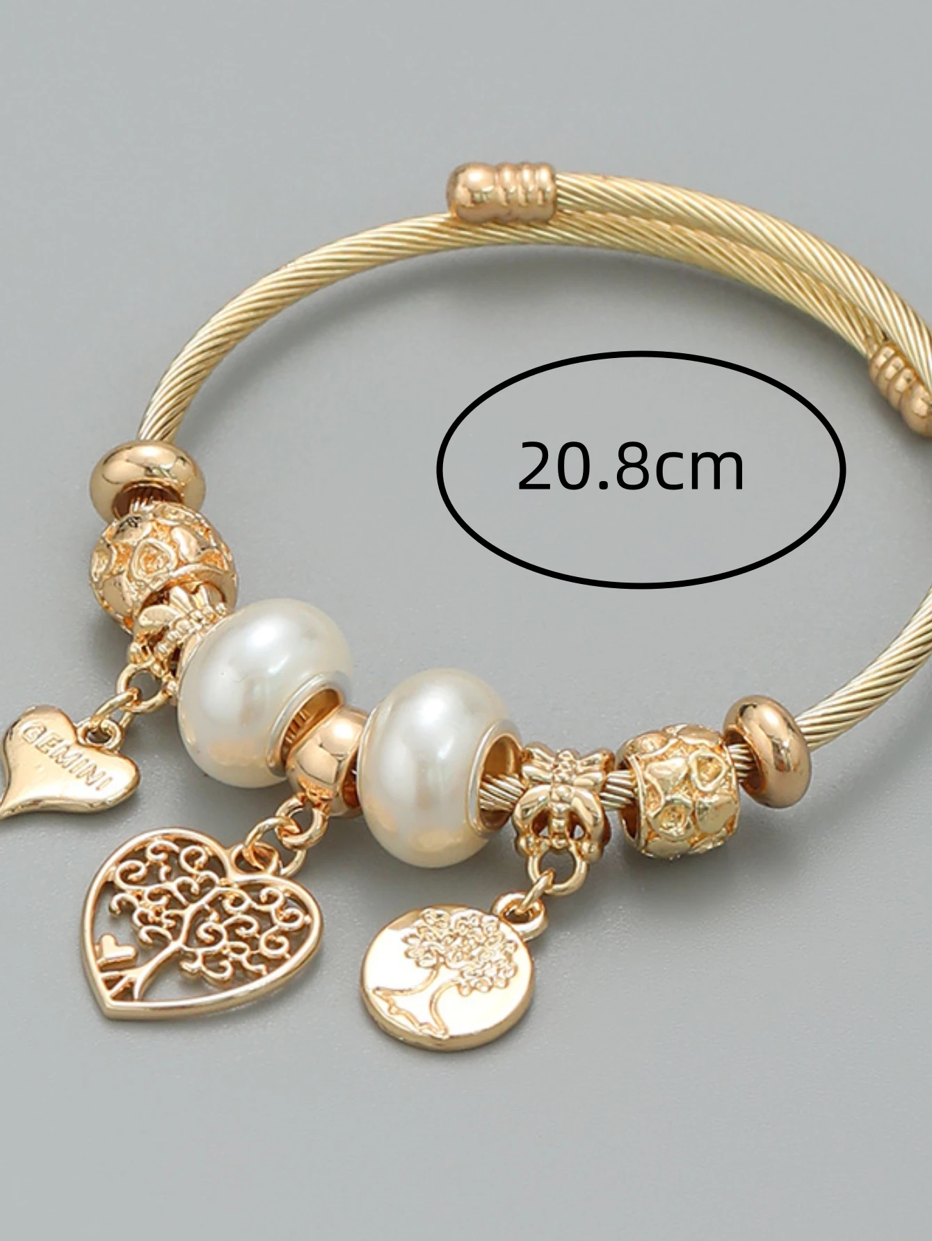 Multi Element Stainless Steel Circle Panjiadora Love Bracelet