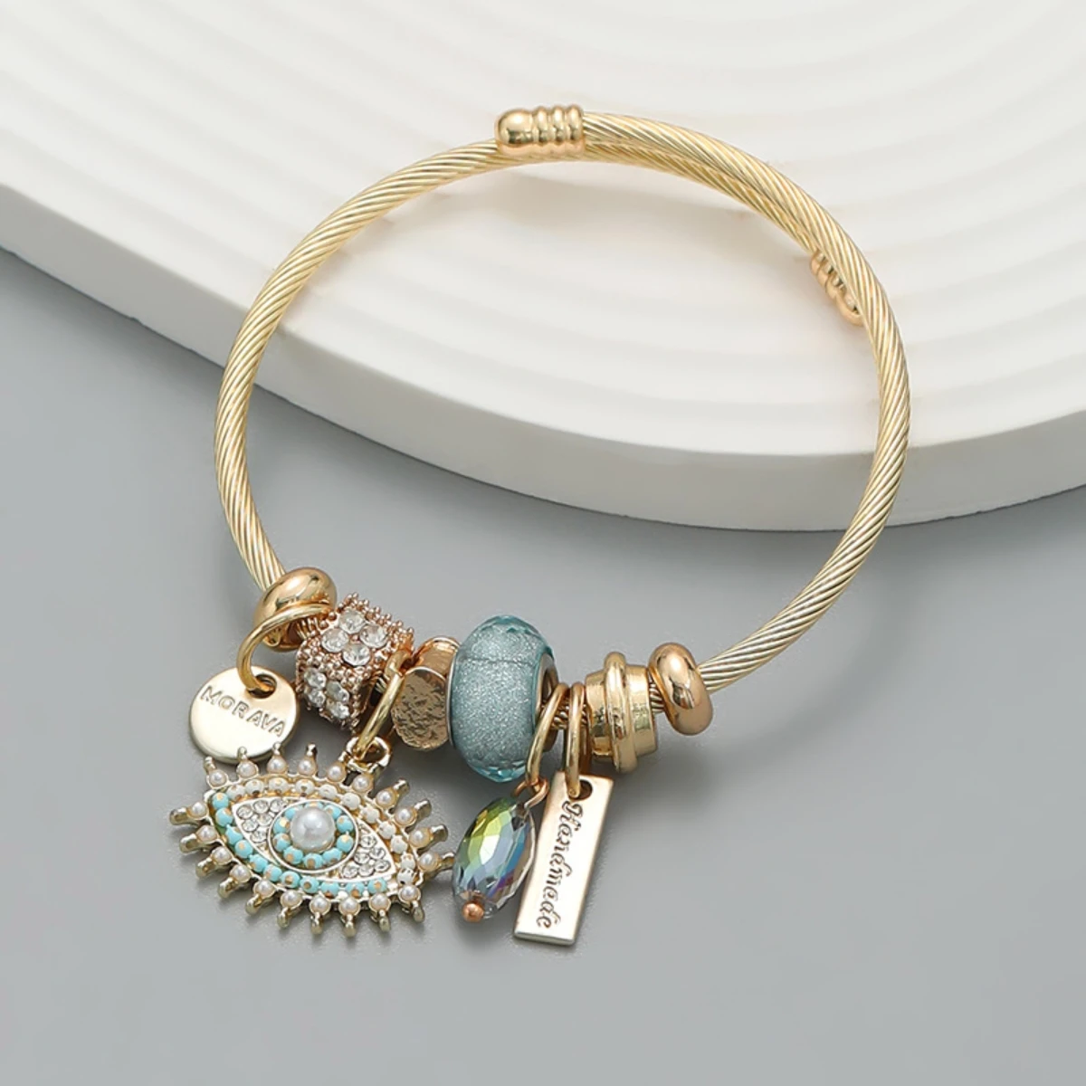 Multi Element Stainless Steel Circle Panjiadora Love Bracelet