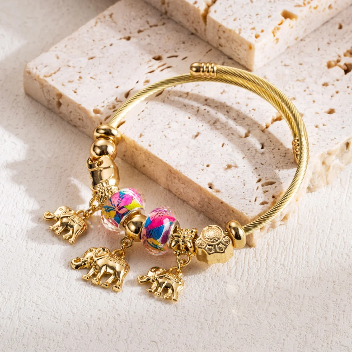 Multi Element Stainless Steel Circle Panjiadora Love Bracelet