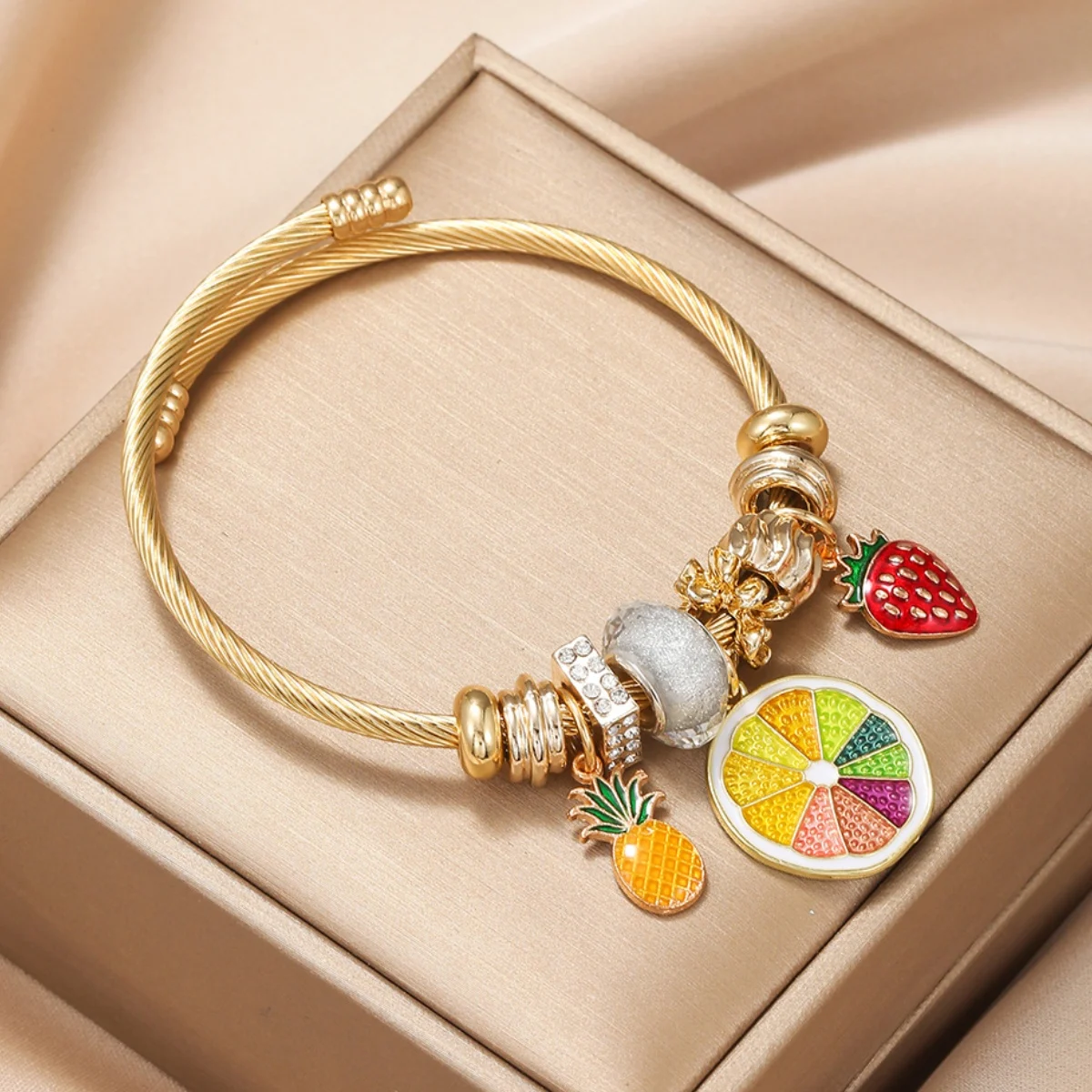 Multi Element Stainless Steel Circle Panjiadora Love Bracelet