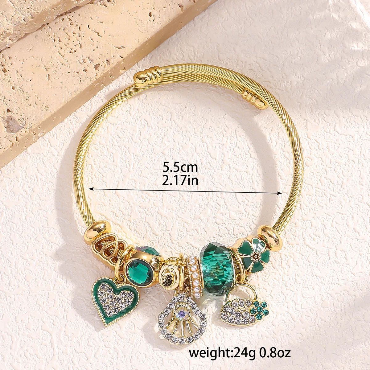 Multi Element Stainless Steel Circle Panjiadora Love Bracelet